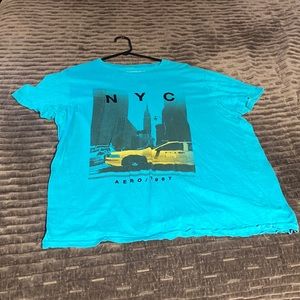 Light Blue Aeropostale Graphic NYC T-Shirt Excellent Condition